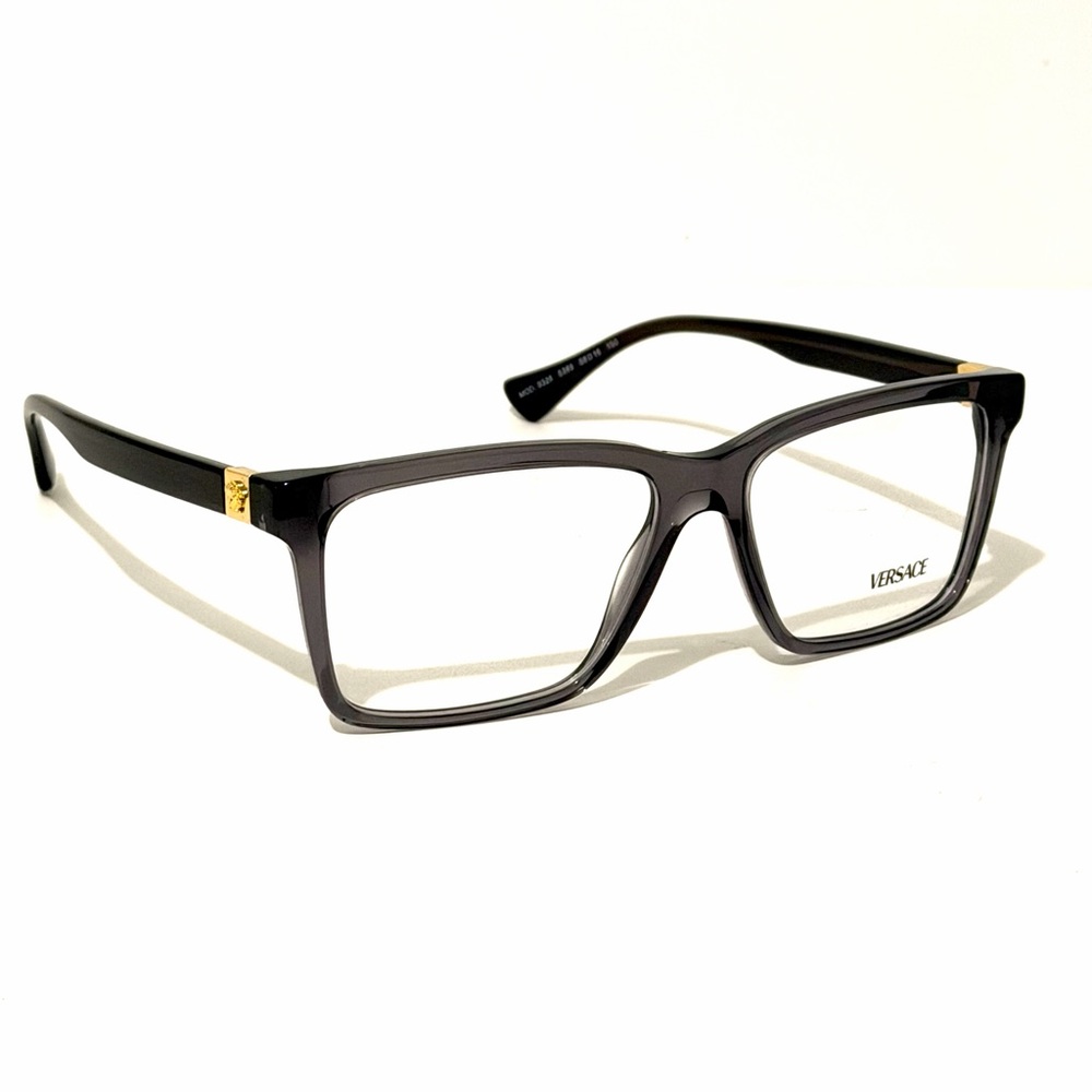 Versace Dark Gray Rectangular Eyewear - image 3